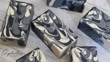 First time doing a drop swirl. Trying new micas. Soapmaking