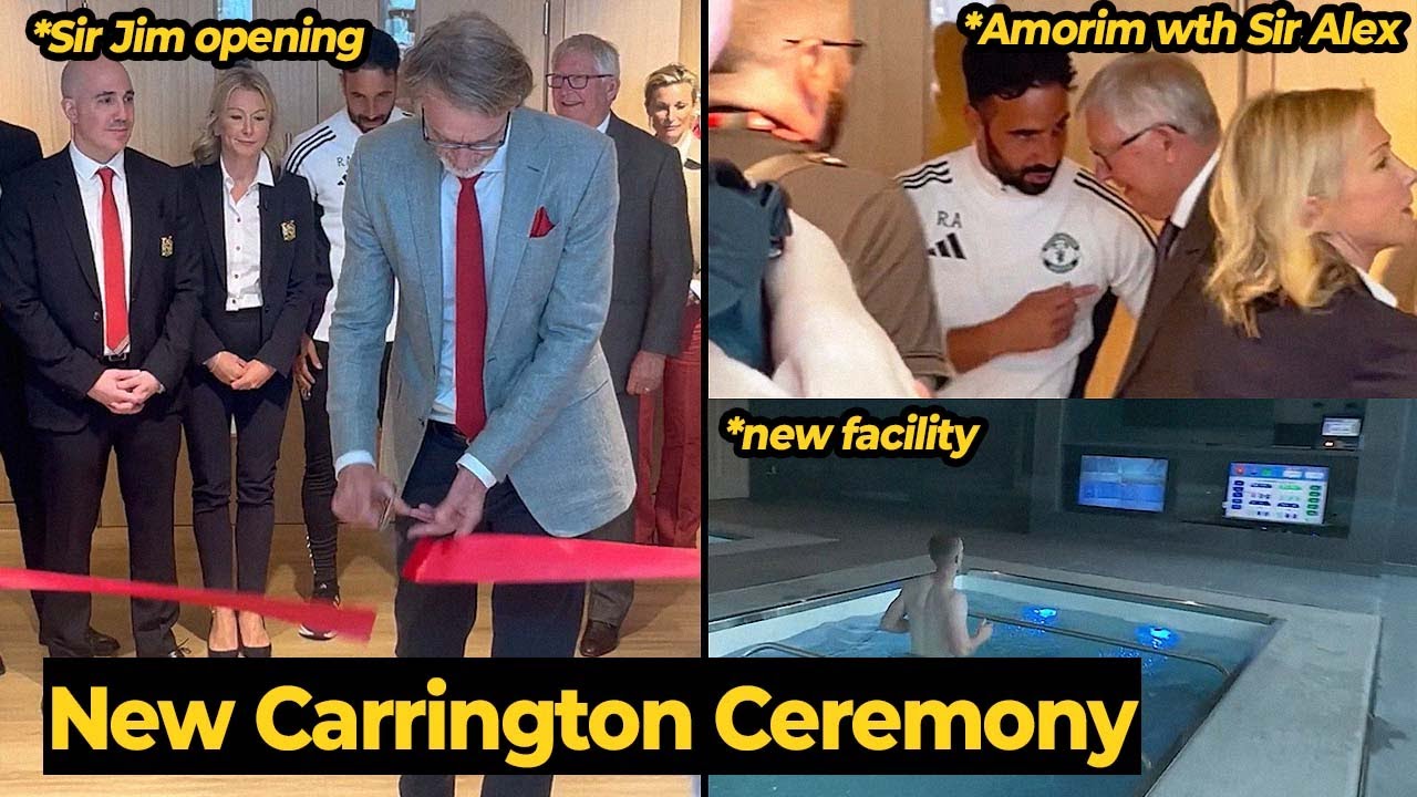 Amorim meets Sir Jim Ratcliffe STORMS Carrington training complex as United unveils new facility