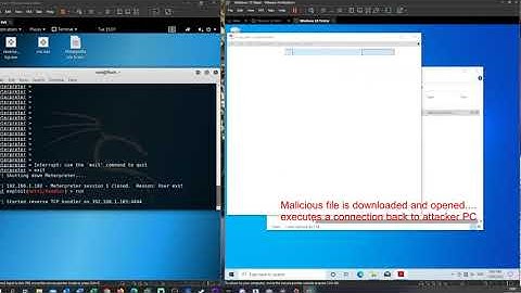 Reverse TCP connection from PDF file with embedded .exe