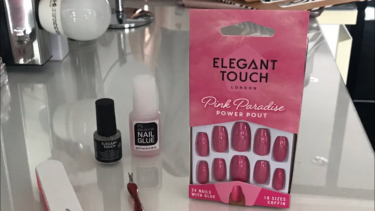 Elegant Touch Artificial Nails Tutorial False Nails Stick On Nails Diy Nails Home Bargains Youtube