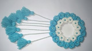 Diy Easy Woolen Flower Wall Hanging/Woolen Thread Wall Hanging Craft Idea/Yarn Wall Decor@asa crafts