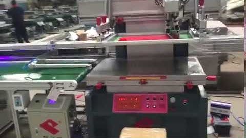 vertical screen printing machine with led uv curing system