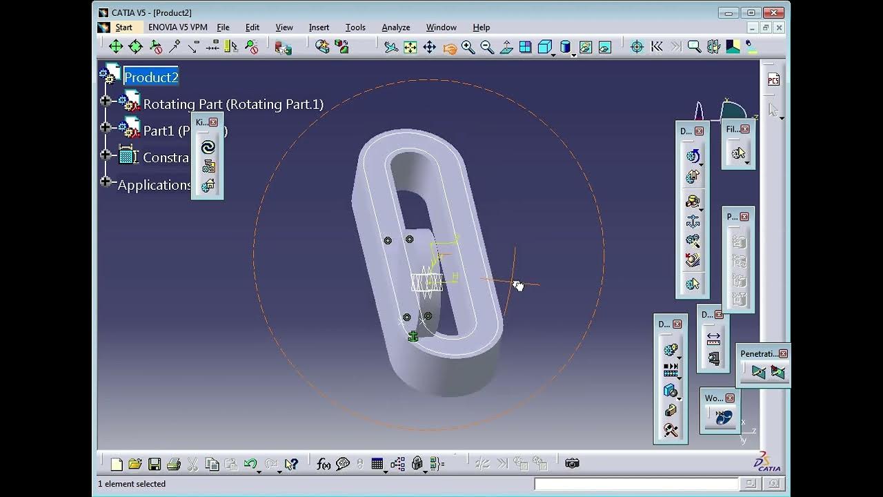 DMU KinematicsCatia V5 OffsetSide & Point Curve Joint YouTube