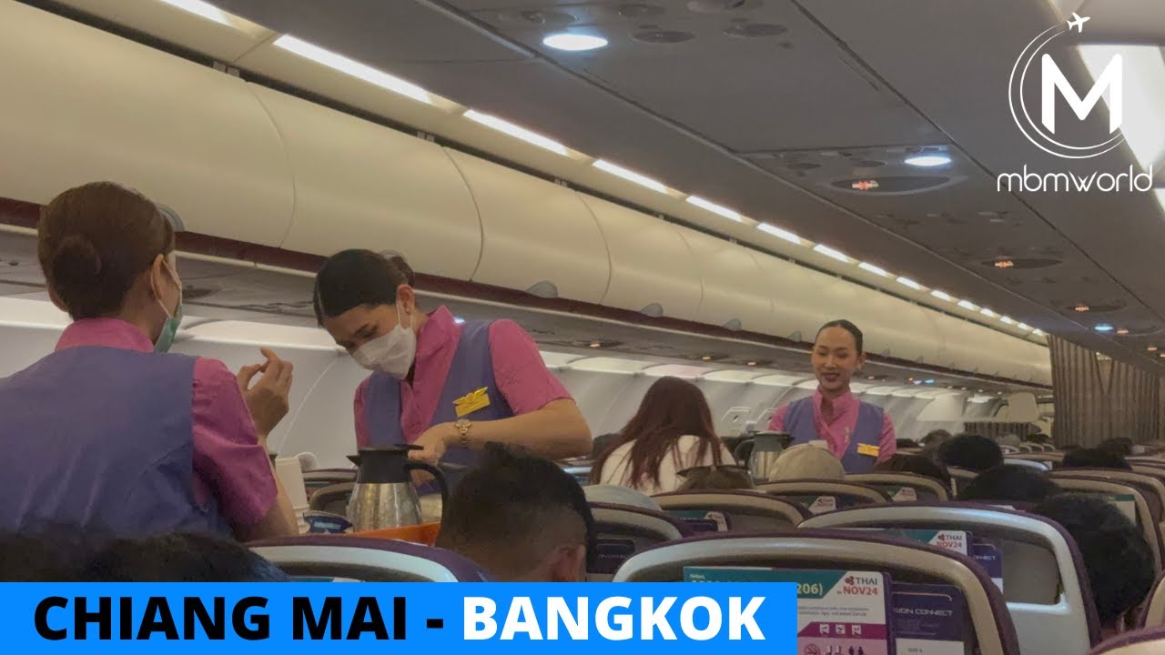Thai Airways Flight Experience: TG121 Chiang Mai to Bangkok