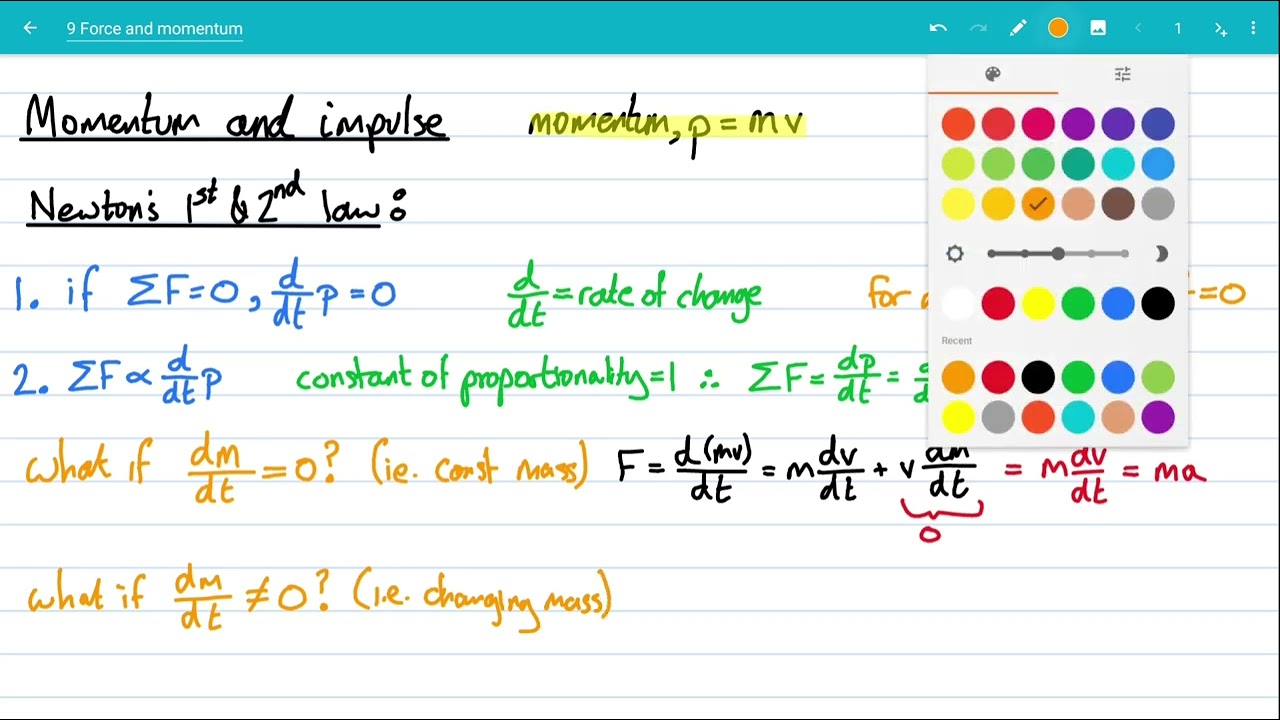 51 Momentum and impulse | Whiteboard Physics: A-Level Lessons 