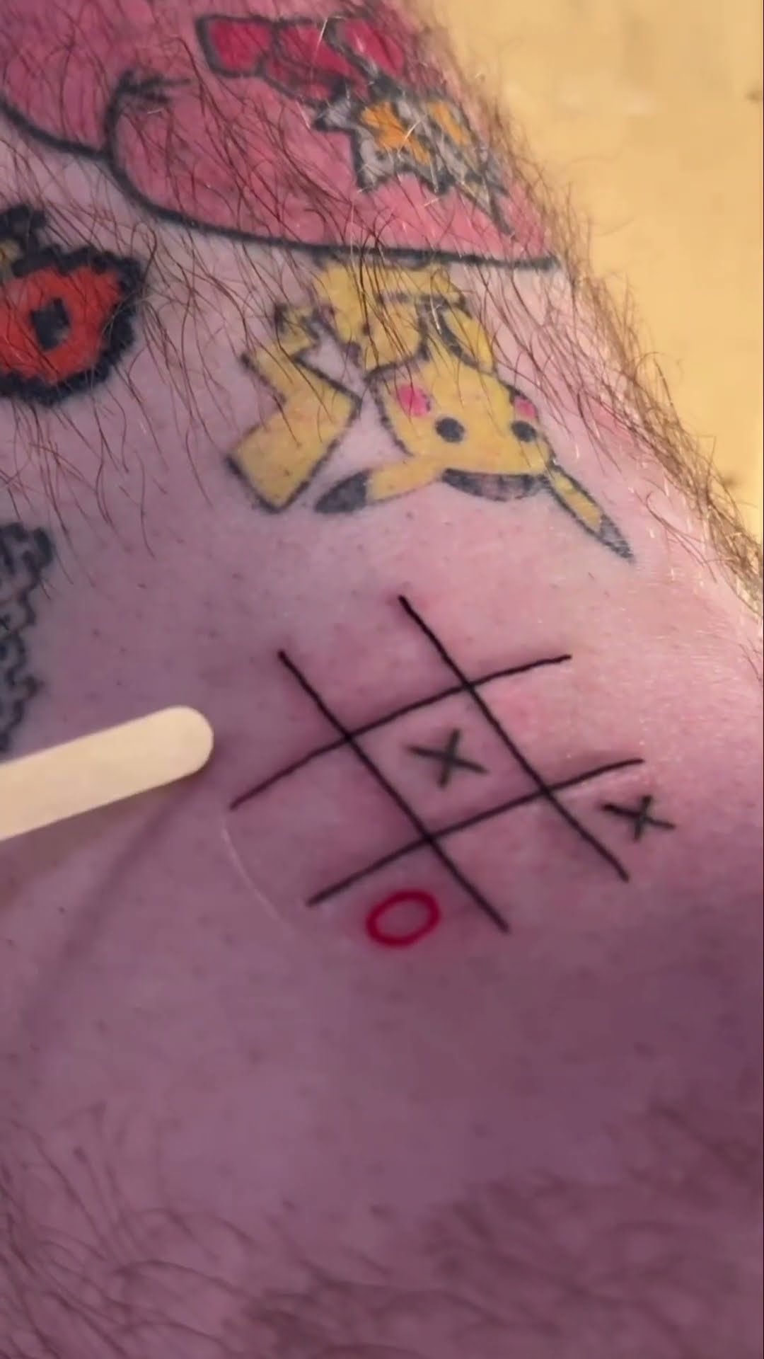 Tic tac toe tattoo with legendary voice actor @RealBrycePapenbrook