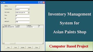 Asian Paints Shop Inventory Management System Project Documentation | Computer Project screenshot 4