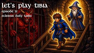 Lets Play Tibia Eclesius Tasks Fish Feeding, Polishing The Crystal Ball Calming The Demon