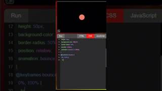 Bouncing Ball Animation Using Pure CSS | Satisfying Motion!#shorts