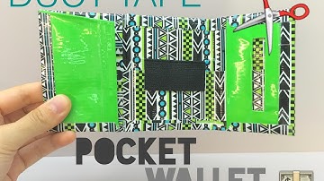 DIY Duct Tape Pocket Wallet Tutorial (ADVANCED)