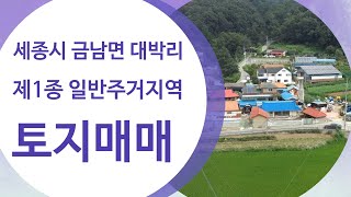 세종시 금남면 대박리 제1종일반주거지역 토지매매