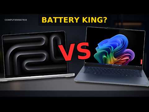 Lenovo Yoga Slim 7x 14 vs Apple MacBook Pro 14 M5 comparison video thumbnail