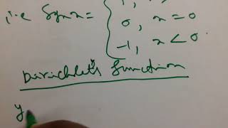 Idea of sgn(x) and dirichilet function