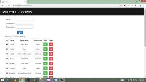 MVC CRUD|Performing CRUD operation (Insert Update Delete) in ASP.NET MVC C# using Database
