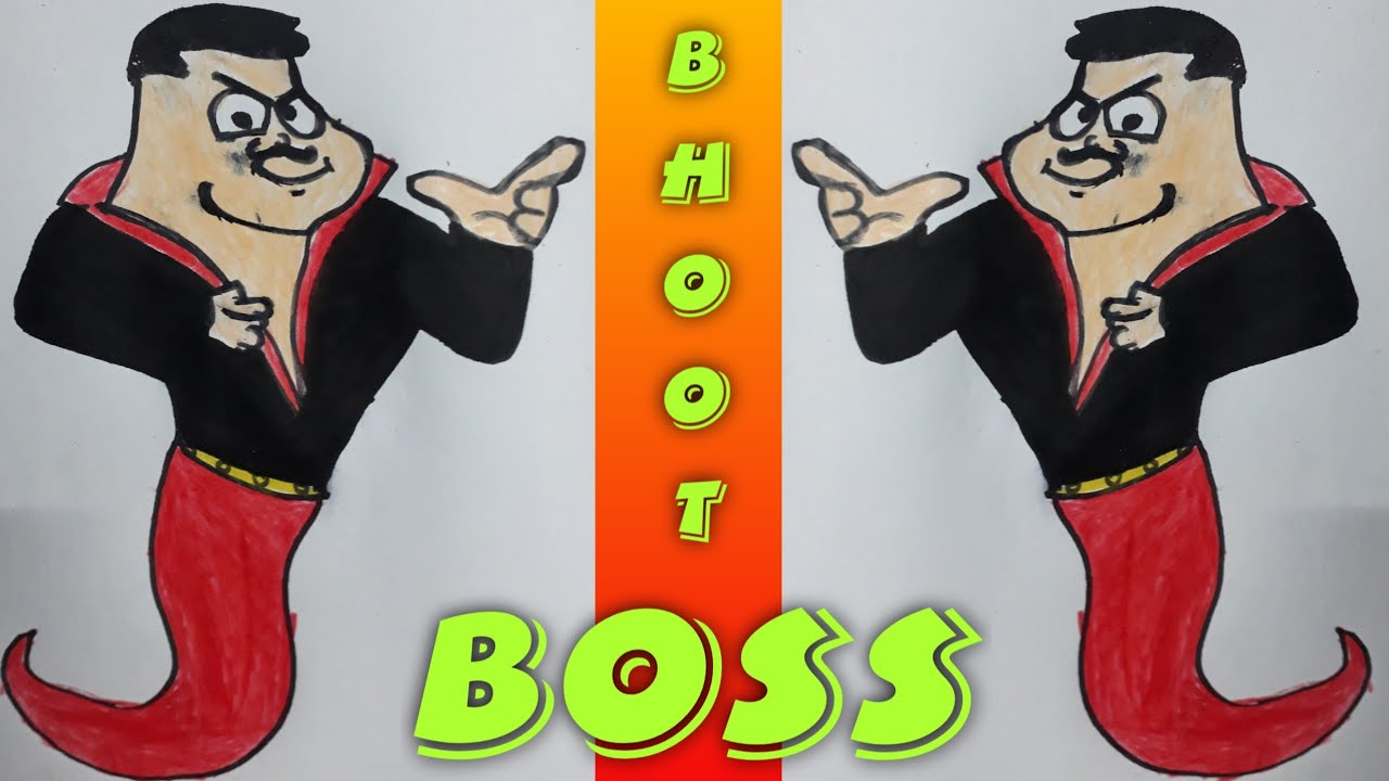 How To Draw Cartoon Bhoot Boss From Paap O Meter Step By Step