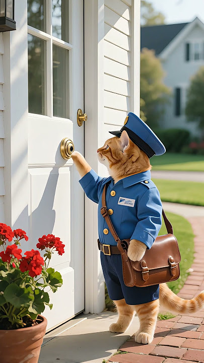 📬🐾 ¡El gato cartero te ha traído el correo！#cat #funny #shorts #smartcat
