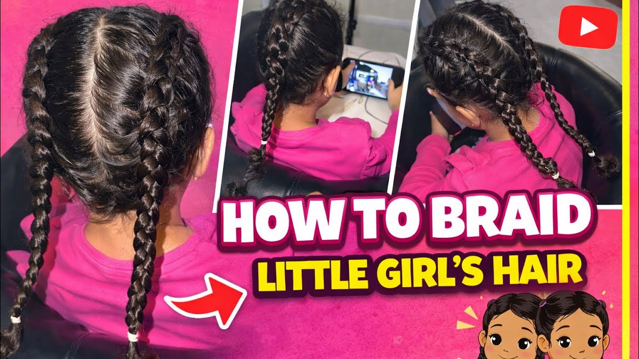 Two Braids Tutorial with toddler Mia 🎀💆‍♀️
