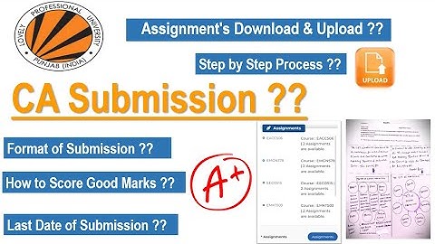 HOW TO DO LPU ASSIGNMENT | CA SUBMISSION IN LPU AND SCORE GOOD MARKS #lpu  #online #lpuonline #lpu