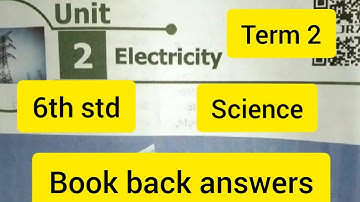 6th std science unit 2 Electricity//Term 2// All book back answers # bookbackanswers
