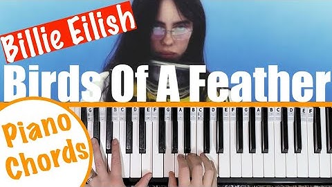 How to play BIRDS OF A FEATHER - Billie Eilish Piano Chords Tutorial