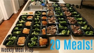 Weekly Meal Prep - 20 Healthy Meals - Macro Breakdown In Description