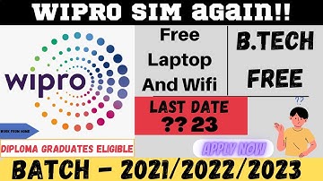 Wipro SIM Program | Freshers Drive 2023 | Job + BTech Free | Apply Now | Work from home | #job #wfh
