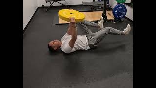 Plate Chest Press with 90 Degree Dead Bug