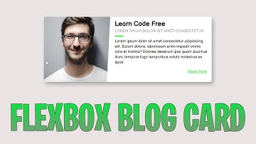 Flexbox Blog Card UI || How to make Responsive  Blog Card using HTML and CSS (Flexbox).