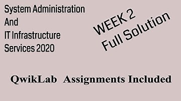 System Administration and IT Infrastructure Services 2020 | Coursera Solution | Week 2 Full Solution