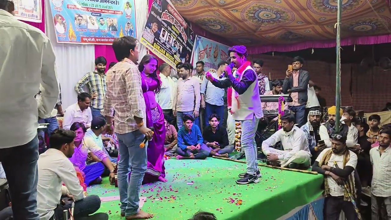 सिंगर विनोद टाइगर ने धूम मचाई शीतला मंदिर मातामैया बयाना