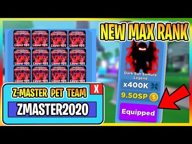 NEW FREE *Z-MASTER PET* In New NINJA LEGENDS Update! Unlock Max