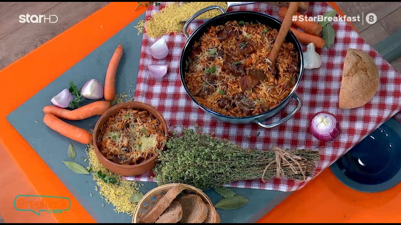 Κριθαράκι με μοσχάρι μανέστρα  | Σταύρος Βαρθαλίτης