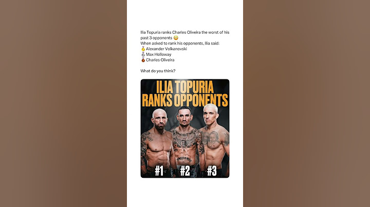 Topuria ranks Oliveira BELOW Volk & Holloway 😳