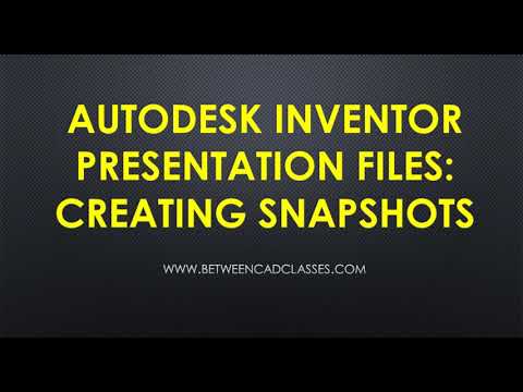 Autodesk Inventor Presentation Files: Creating Snapshots