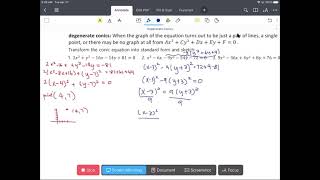 113.Degenerate Conics