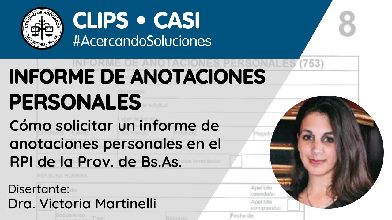 Solicitud: Informe de anotaciones personales | CLIPS CASI