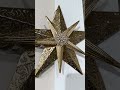 Raz 9.75" or 13.75" Large Hanging Gold Metal Starburst Christmas Ornament