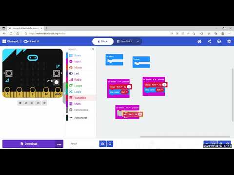 Addition using microbit