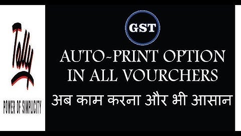AUTO PRINT OPTION AFTER SAVING TALLY VOUCHERS| SALES |PURCHASE |RECEIPT AND PAYMENT |6 4 8