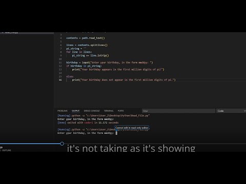 Cannot edit in read-only editor