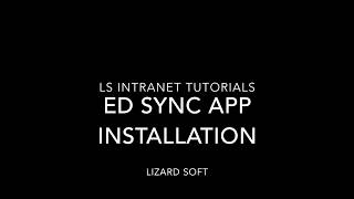 LS Intranet ED Sync Installation screenshot 1