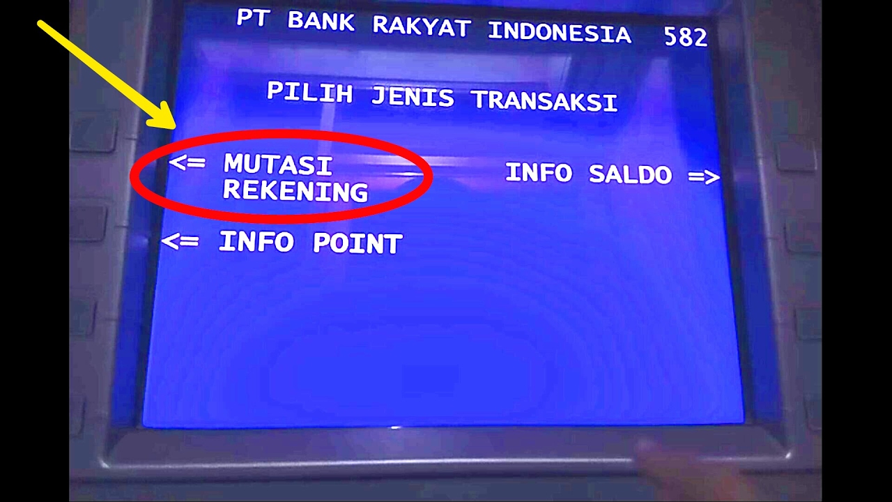 Cara Cek 5 Transaksi Terakhir Rekening Tabungan Dgn Kartu Atm