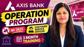 Axis Bank Operations Job for Female Graduates! No Sales #bank #operation #customerservice