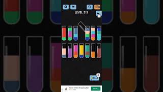 Water Color Sort Game Level 313 Solution