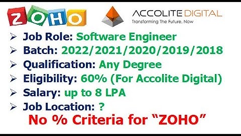 Accilite Digital + Zoho are hiring 2022/2021/2020/2019/2018 batch | Eligibility?