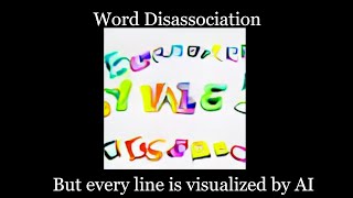 Word Disassociation but every line is visualized by AI