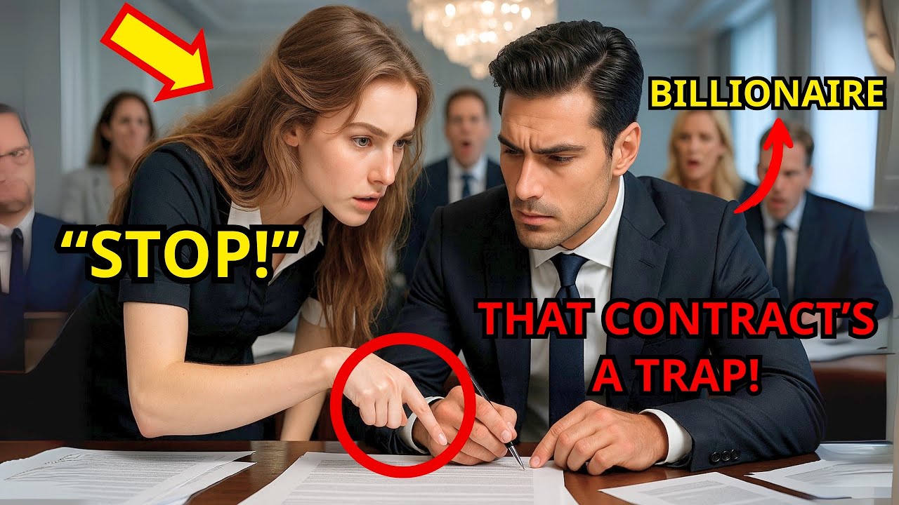 The Waitress Whispered, ''Stop, Don’t Sign'' — What the Billionaire Did Next Left Them Speechless