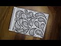 Relaxing Leaf Pattern Doodle Art 🎨 Full Tutorial | Day 124