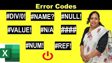 How to fix errors in Excel | #DIV/0! | #NAME? | #NULL! | #VALUE! | #N/A  | #### | #NUM! | #REF