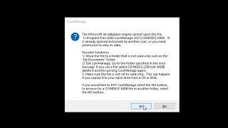 CoinManage Error - cannot open file...It is already opened by another user
